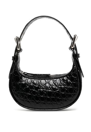 BY FAR - Mini Soho Croco Embossed Leather Shoulder Bag