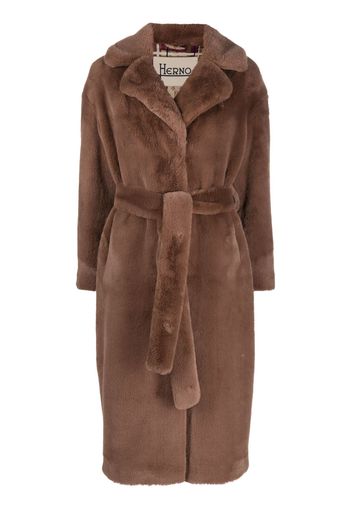 HERNO - Soft Faux Fur Long Coat