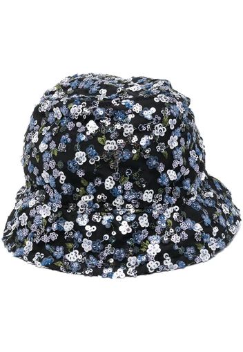 MAISON MICHEL - Souna Flowers Sequins On Tulle Bucket Hat