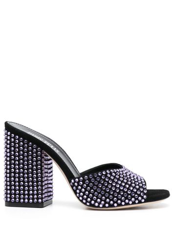 PARIS TEXAS - Anja Crystal Embellished Suede Mules