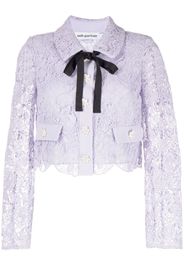 SELF PORTRAIT - Bow Detail Neck Guipure Lace Jacket