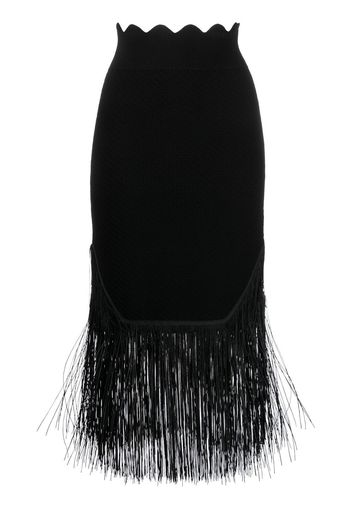 VICTORIA BECKHAM - Fringe Midi Skirt