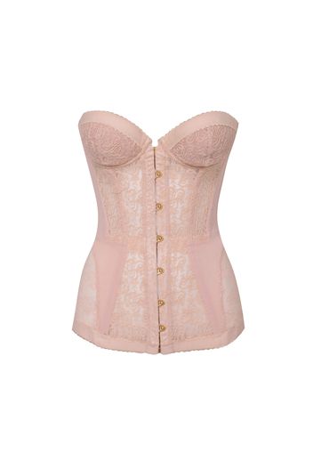 Agent Provocateur Mercy Corset In Nude Stretch Lace
