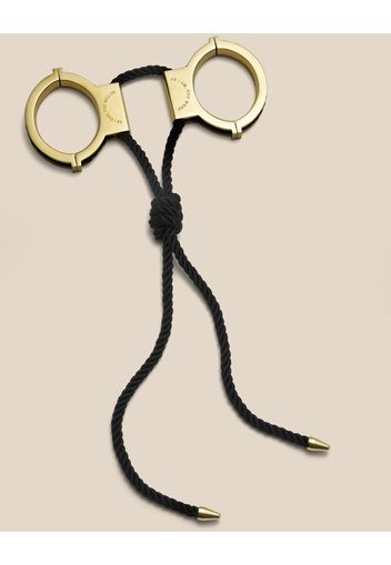 Agent Provocateur Xena Double Cuffs In Gold With Black Rope