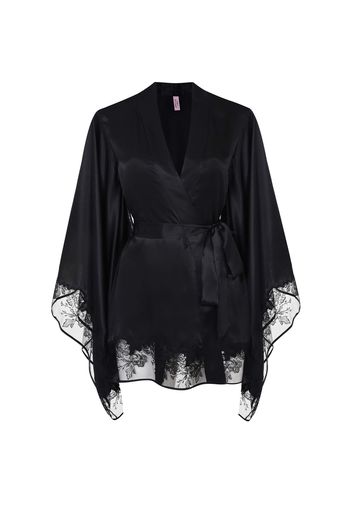 Agent Provocateur Gloria Kimono In Black Silk