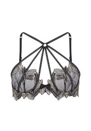 Agent Provocateur Christalina High Neck Plunge Bra Silv/Blk -