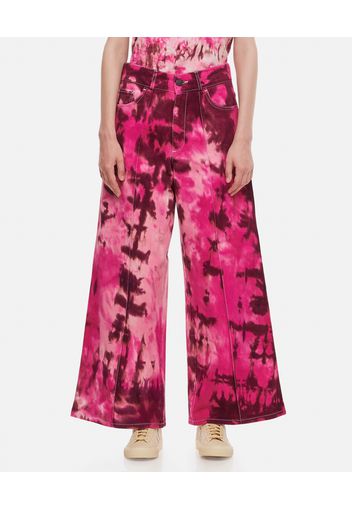 TIE DYE WIDE LEG JEANS