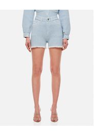 RAW HEM CASHMERE SHORTS