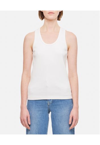 STRETCH RIBBED COTTON TANK TOP