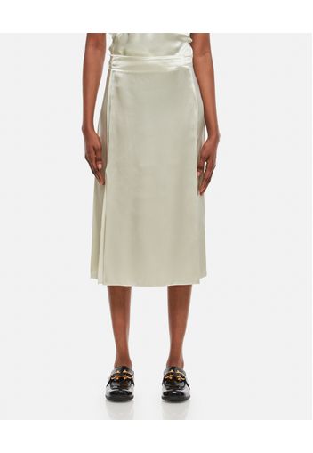 FLUID SATIN MIDI SKIRT