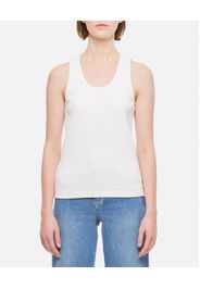 STRETCH RIBBED COTTON TANK TOP