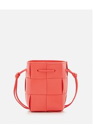 MINI CASSETTE LEATHER BUCKET BAG