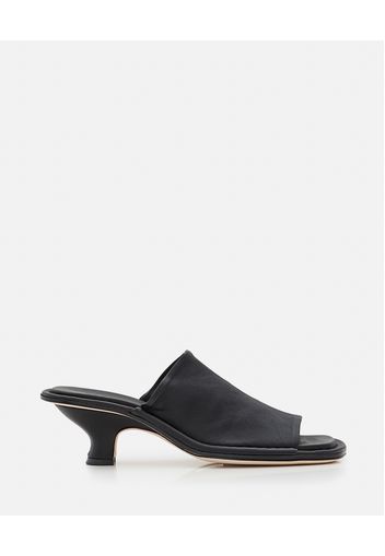 50MM FRANKIE STRETCH LEATHER MULES