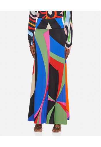 JERSEY AND VISCOSE LONG SKIRT