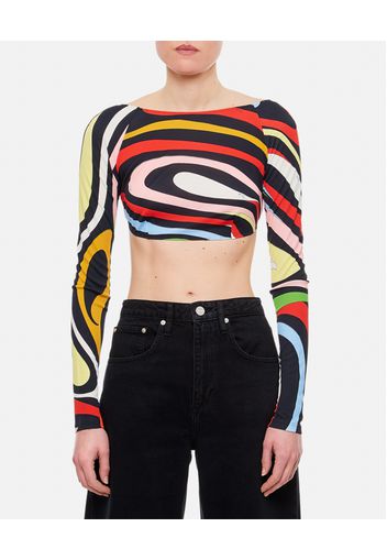 JERSEY LONG SLEEVE CROPPED TOP