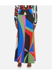 JERSEY AND VISCOSE LONG SKIRT