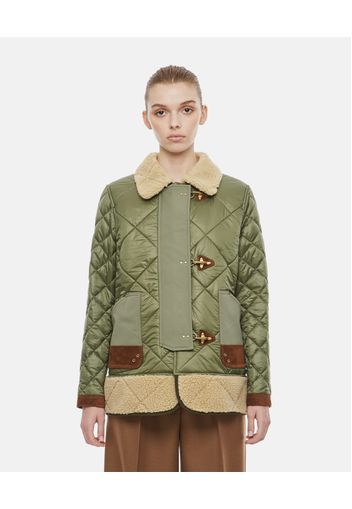 QUILTED AND SHEARLING MIX 3 HOOKS JACKET