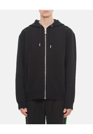 KNITTED ZIP HOODED BLOUSON