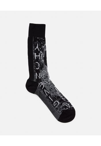 LETTERS SPRAY BANDANA COTTON SOCKS