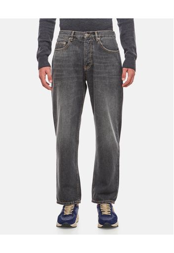 STRAIGHT FIT COTTON DENIM