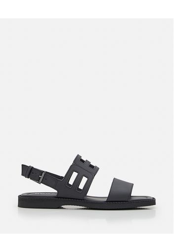 LEATHER ANKLE STRAP SANDALS