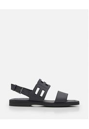 LEATHER ANKLE STRAP SANDALS