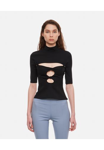 LE HAUT PALMI STRETCH WOOL TOP