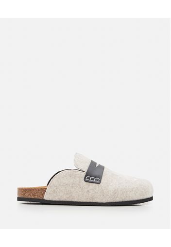 FELT LOAFER MULES