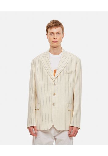 STRIPED SINGLE-BREASTED BLAZER