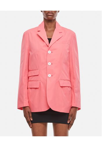 SINGLE BREASTED COTTON BLAZER