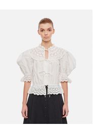 GEORGINA EYELET FRONT TIE TOP