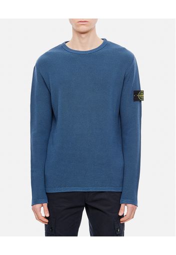 CREWNECK RIBBED COTTON KNIT