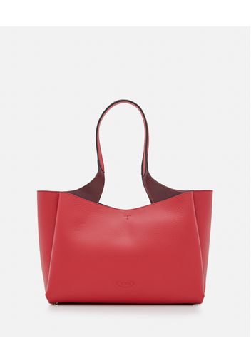 DOUBLE HANDLES LEATHER TOTE BAG