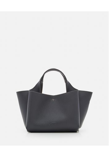 DOUBLE HANDLES LEATHER MINI TOTE BAG