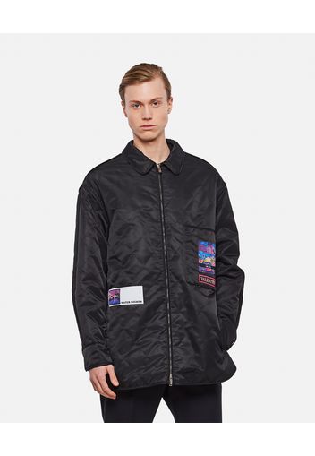 QUILTED JACKET WITH PRINT ON THE BACK