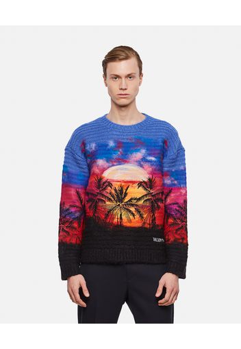 MOHAIR PRINTED SWEATER