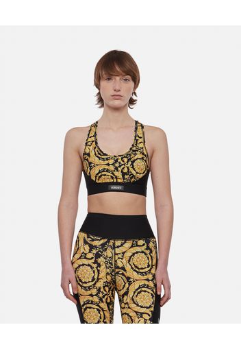 BAROQUE PRINTED LYCRA SPORTS BRA