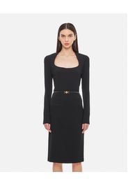 SABLE VISCOSE MIDI DRESS