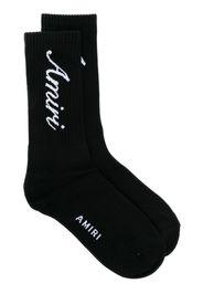 Intarsia-Knitted Logo Socks