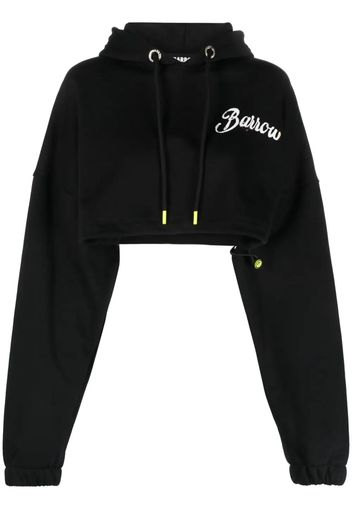 Logo-Print Cropped Hoodie