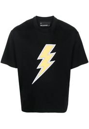 T-Shirt With Thunderbolt Embroidery