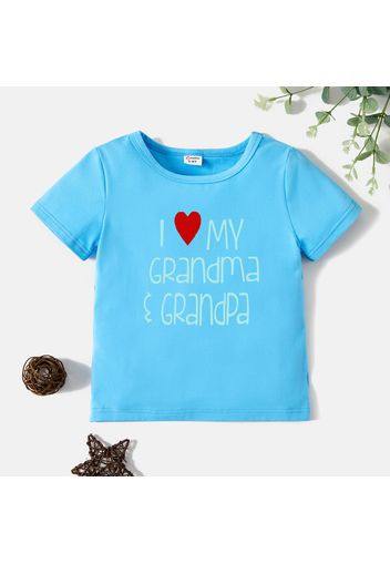 Toddler Graphic Letter and Heart Print Short-sleeve Tee