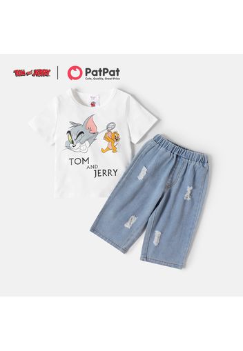 Tom and Jerry 2-piece Toddler Boy Graphic Tee and Denim Pants Set