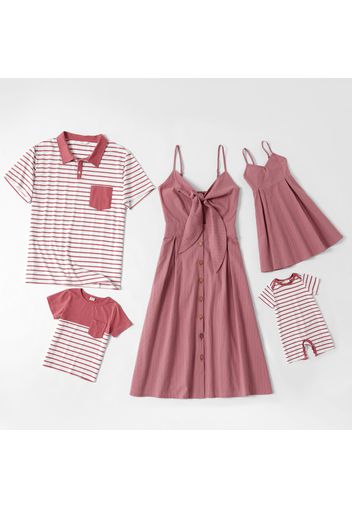 Mosaic 100% Cotton Solid and Stripe Family Matching Sets