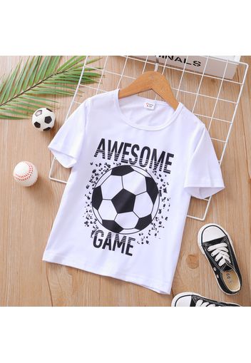 Kid Boy Casual Soccer Print Short-sleeve Tee