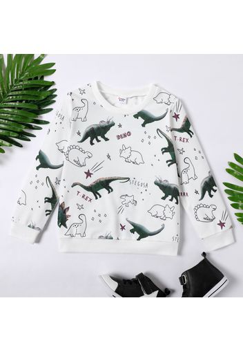 Kid Boy Animal Dinosaur Print Pullover Sweatshirt