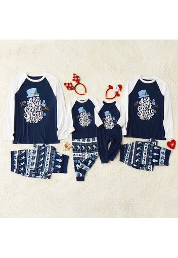 Christmas ' Let it snow ' Snowflake Family Matching Pajamas Sets (Flame Resistant)