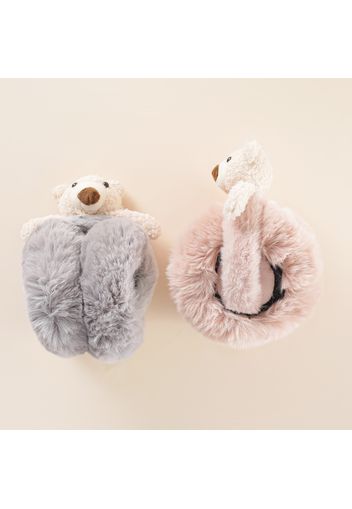 Kids Winter Cute Bear Earmuffs Warm Plush Outdoor Ear Warmers Ear Muffs