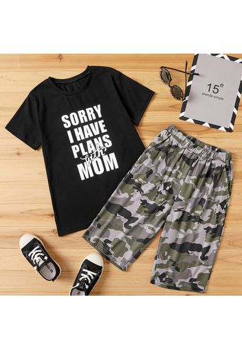 Fashionable Kid Boy Camouflage Casual Set