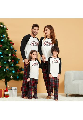 Christmas Letter Print Family Matching Pajamas Sets(Flame Resistant)